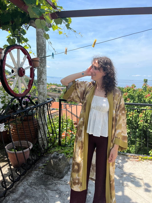 Kimono lungo in viscosa