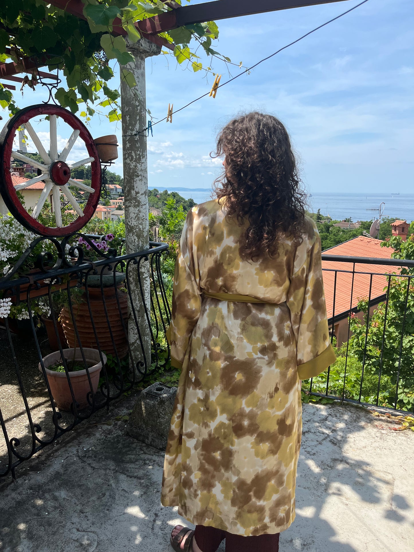 Kimono lungo in viscosa