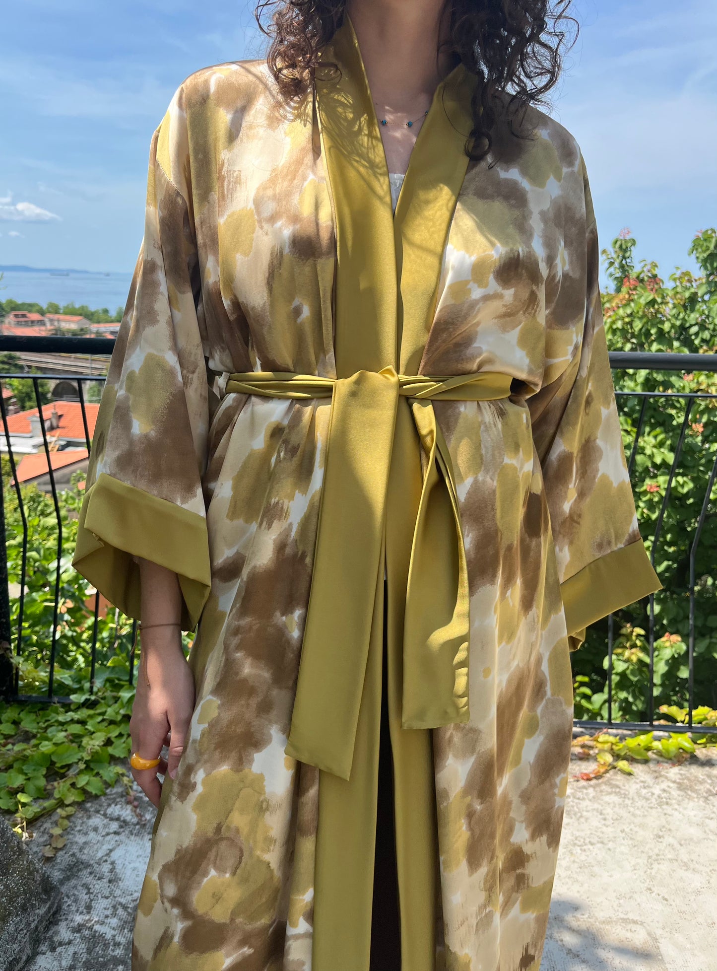 Kimono lungo in viscosa