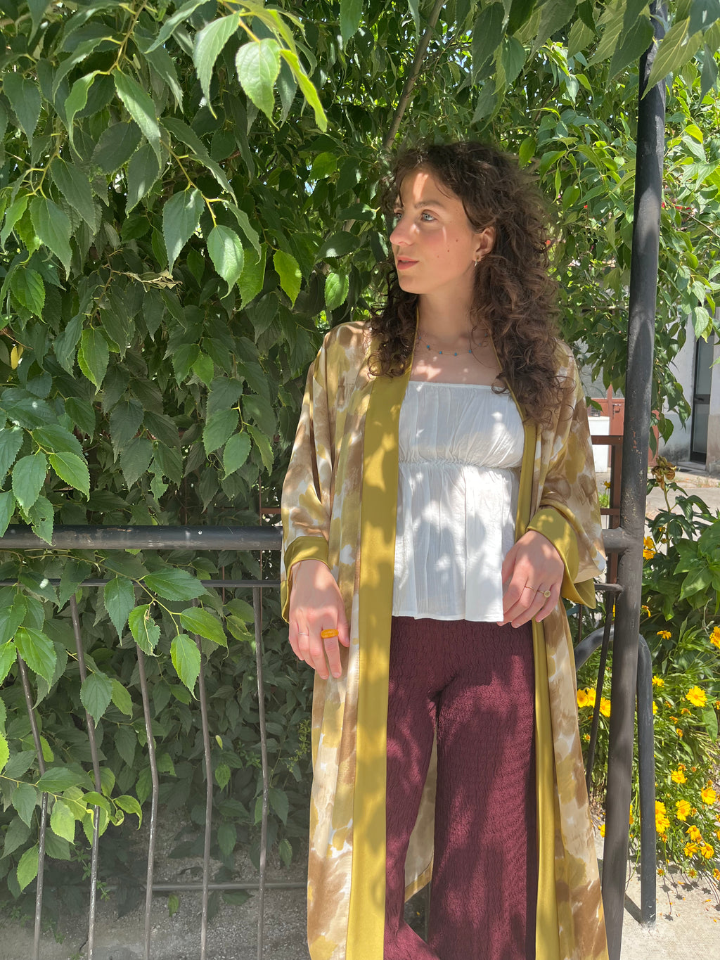Kimono lungo in viscosa
