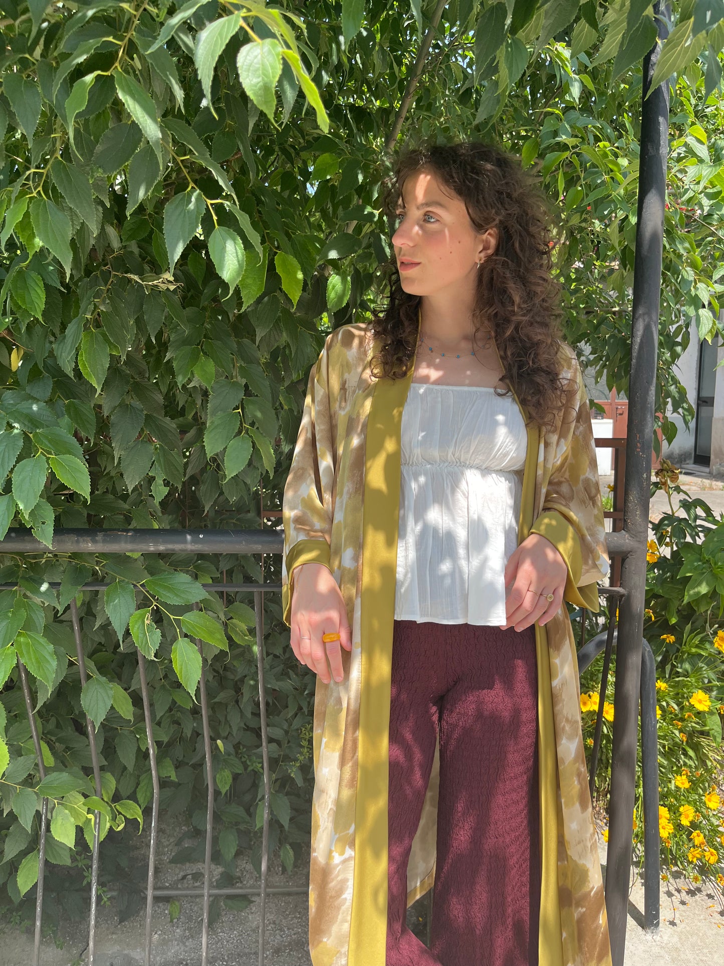 Kimono lungo in viscosa