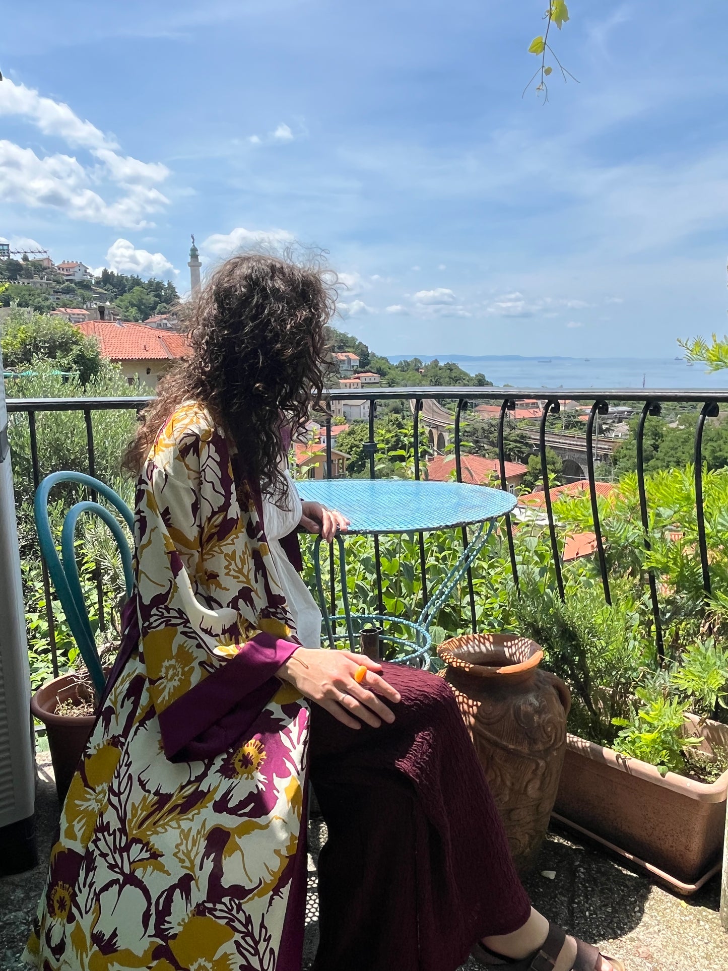 Kimono lungo in seta
